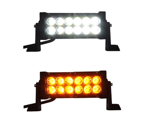 LED bar - DUO color - 36W - 20cm - 4x4 offroad - 12 LED - ORANJE / WIT
