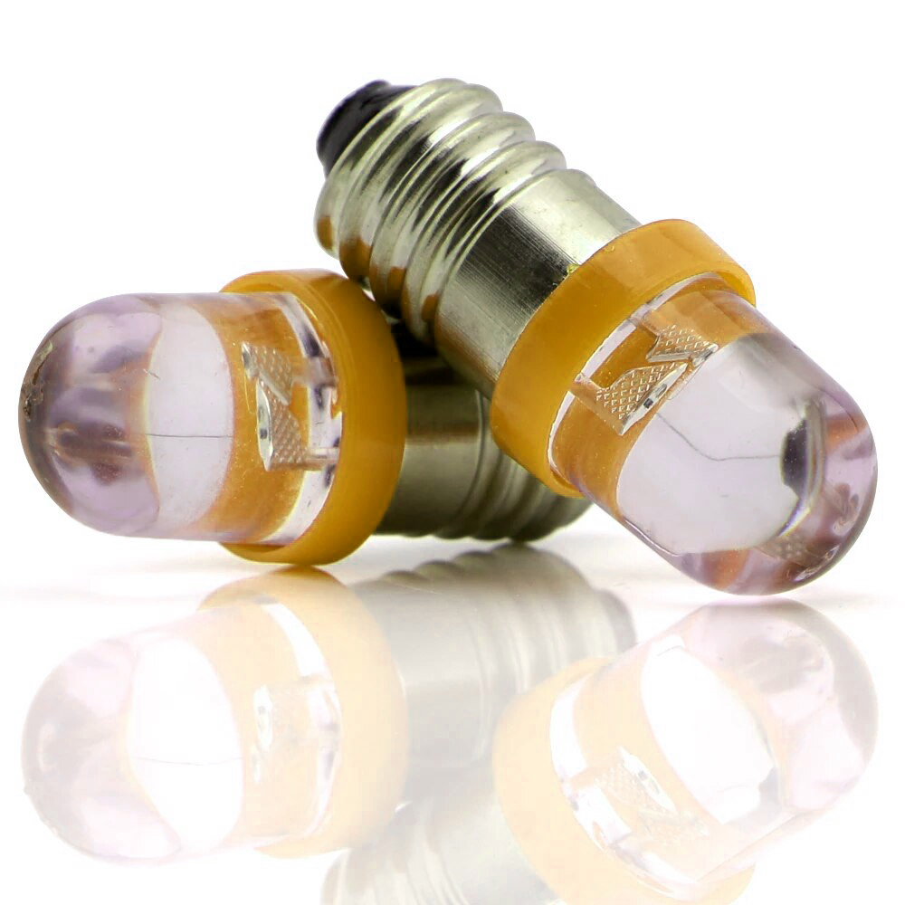 E10 LED lamp - 12V - Geel