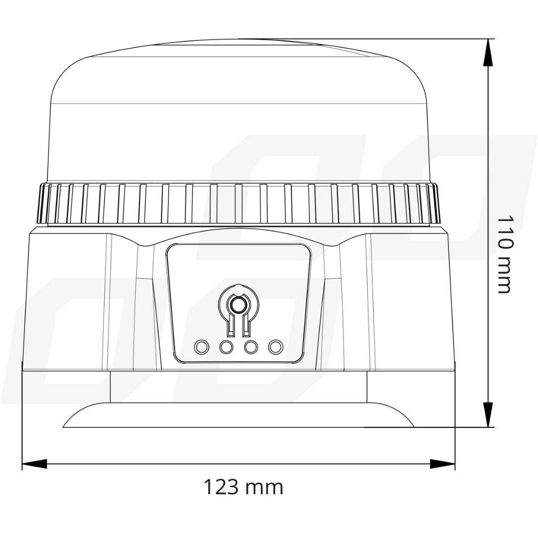 Professionele LED Flitslamp met ingebouwde accu - ECE R65 R10