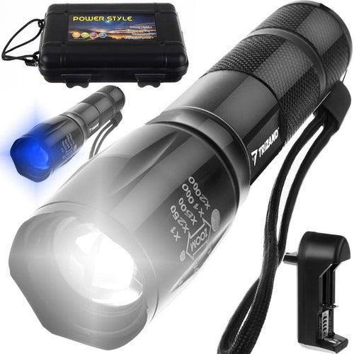 UV LED zaklamp - Zoomfunctie - UV LED - Met oplader