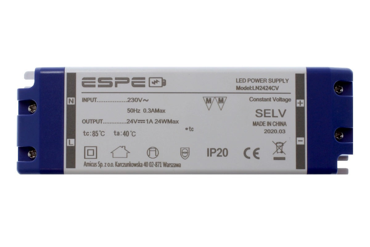 LED voeding - 24 Volt - 1A - 24W - ESPE 