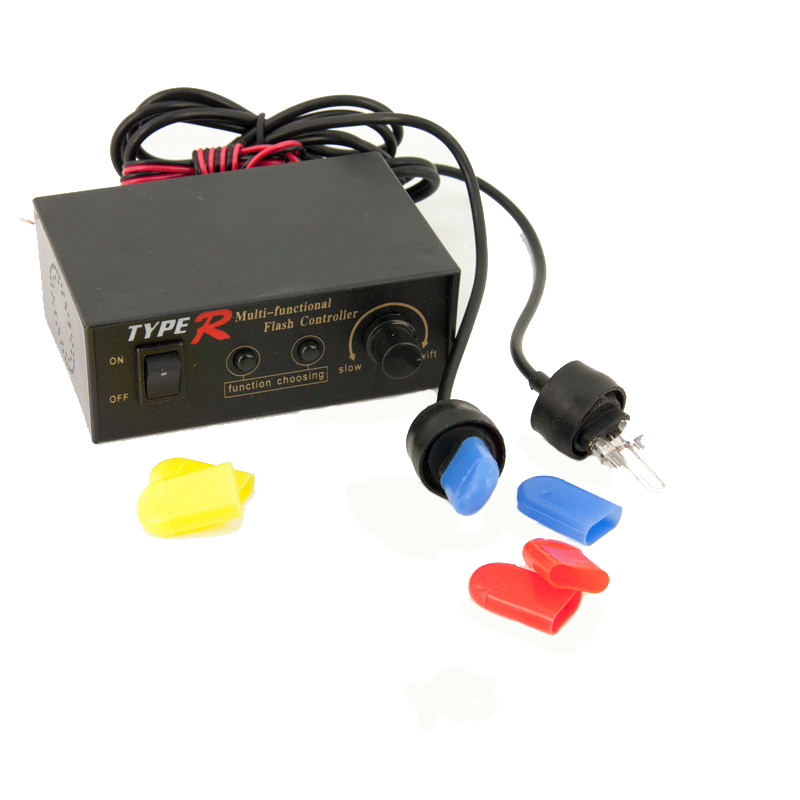 Xenon flitser set - 4 stuks - 12V - 4 kleuren