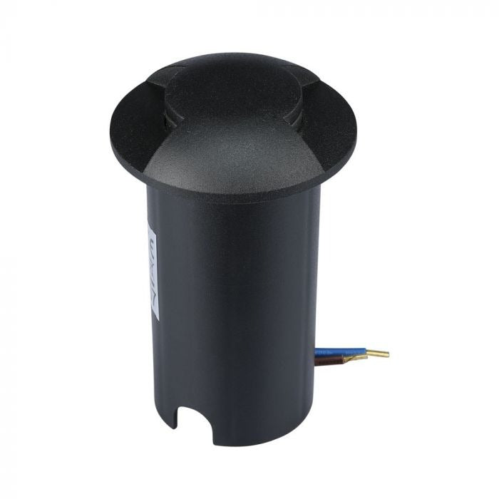Grondspot 2 kanten - zwarte uitvoering - 12 Volt tuin verlichting - koud wit - IP67