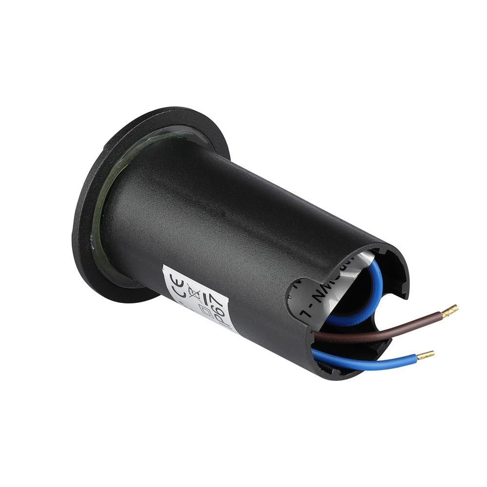 Grondspot 4 kanten - zwarte uitvoering - 12 Volt tuin verlichting - koud wit - IP67