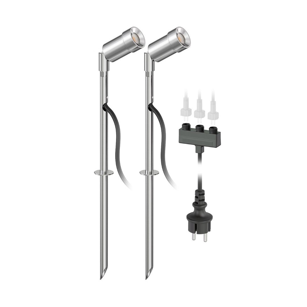2x LED grond spot - 12V - 1,5 Watt - Complete set