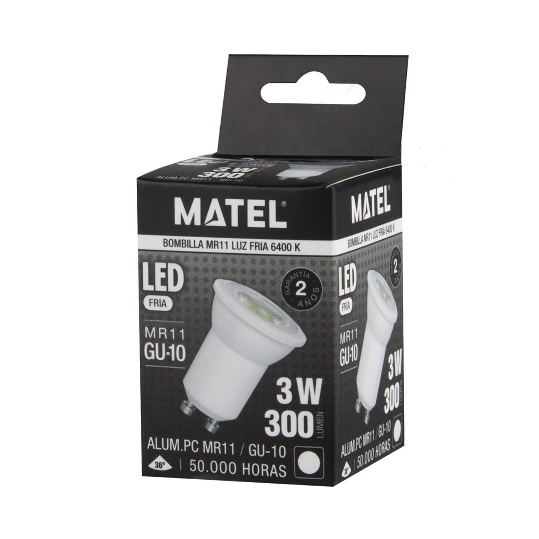 LED Mini GU10 - Koud Wit - 300 Lumen - 3 Watt - 35mm