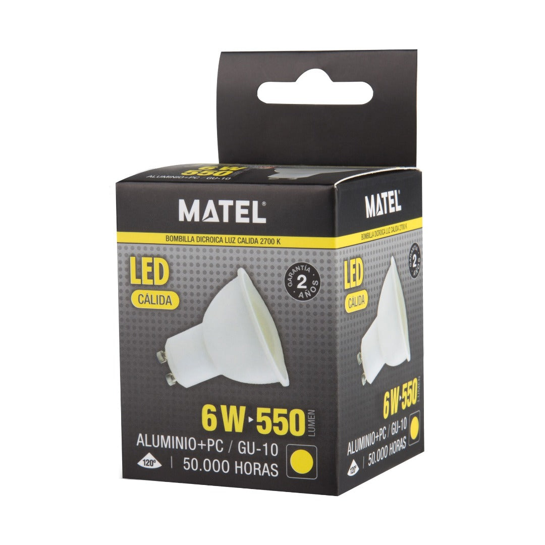 GU10 - Warm Wit - 550 Lumen - 6 Watt