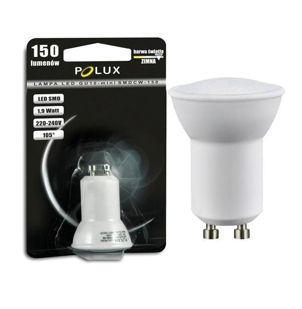 LED Mini GU10 - KOUD wit -  150 lumen - 1,9 Watt - Polux