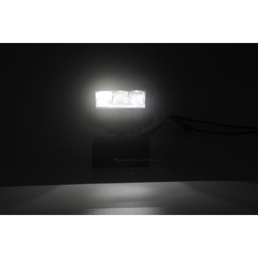 LED werklamp + waarschuwingslicht - Wit + amber - R10 / R65 / R149 - 12 / 24VÂ 