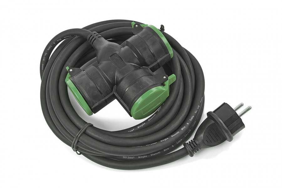 Waterdichte verlengsnoer - 3 voudigÂ  - 5 meter