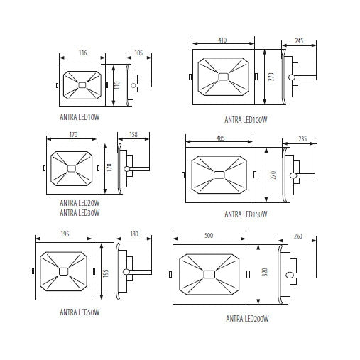 Schijnwerper LED - 150W - 4000K - GRIJS - Kanlux