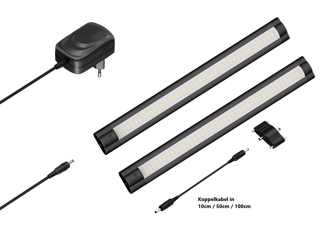 LED onderbouwverlichting - 50cm – dimbaar - zwart