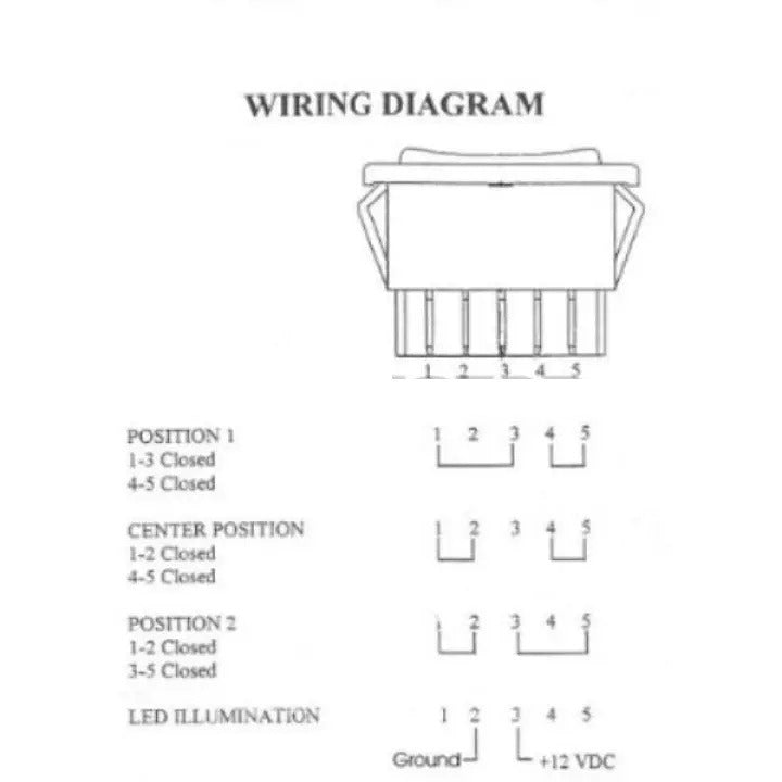 Knipperlicht schakelaar - ON/OFF/ON - 12V - DPDT