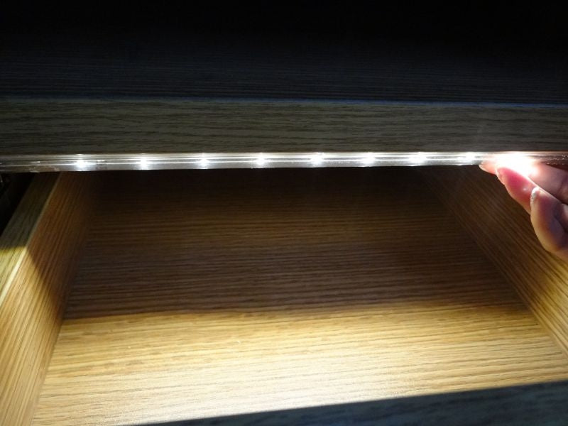 LED keuken lade / kast verlichting - warm wit - sensor - batterijen