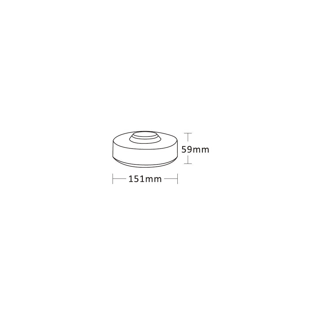 LED Beacon / Dakflitser - UFO 150mm - 48 Leds - R10 / R65 - Oranje