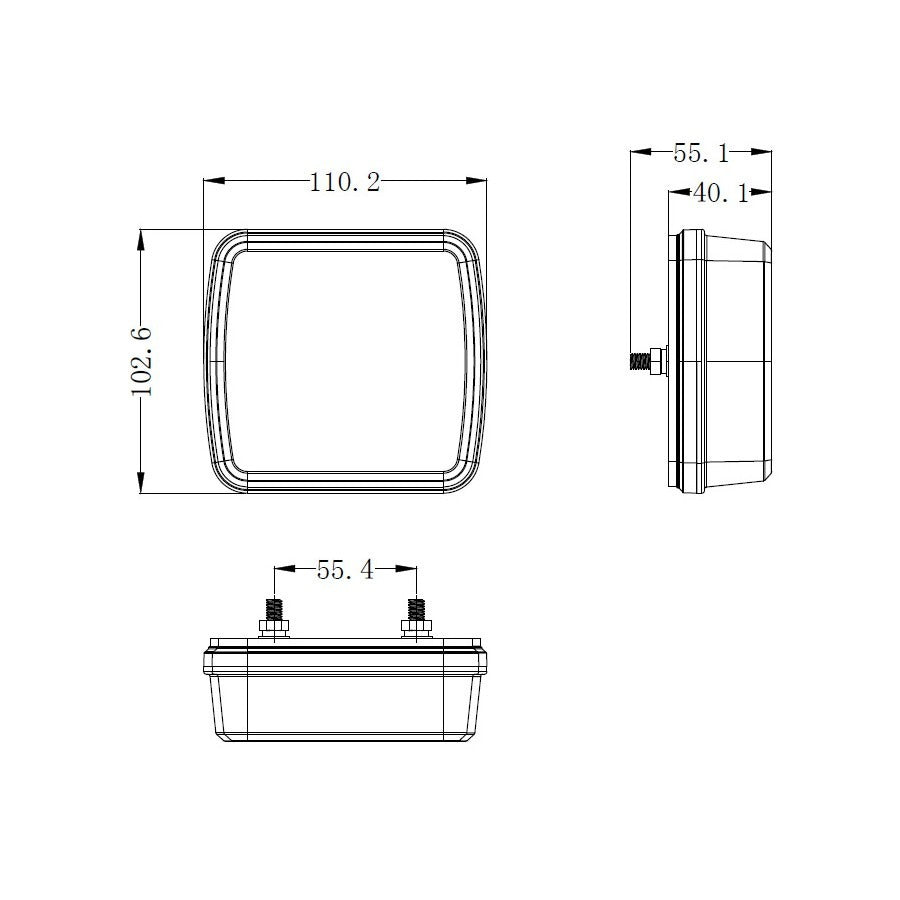 LED achterlichtcombinatie set - 12 / 24V - 4 in 1 - 34 LED - Links + rechts