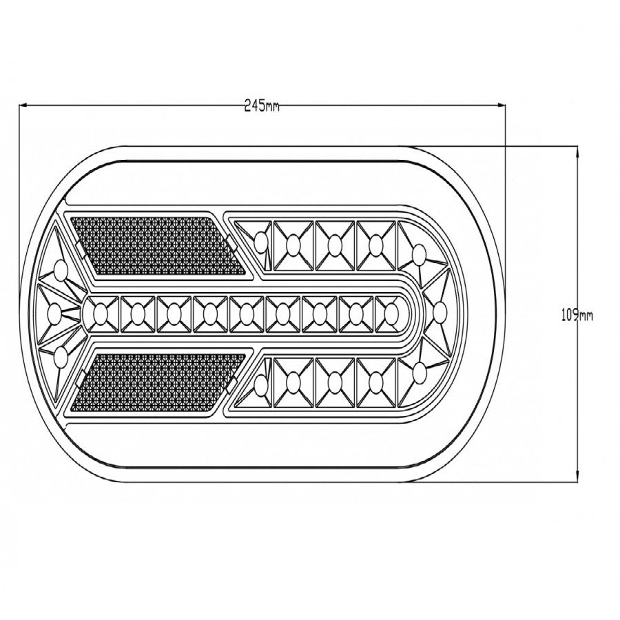 LED achterlichtcombinatie - 12 / 24V - 146 LED