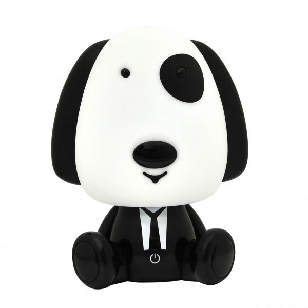 LED nachtlamp - Hond zwart-wit - Warm wit