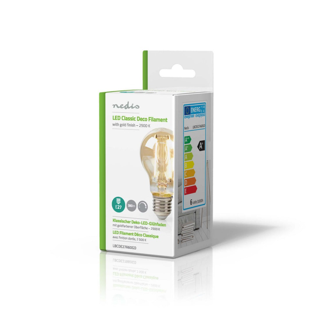 LED Retro Filament Lamp - E27 - 5.4 Watt - Dimbaar - Warm Wit - 400 Lumen