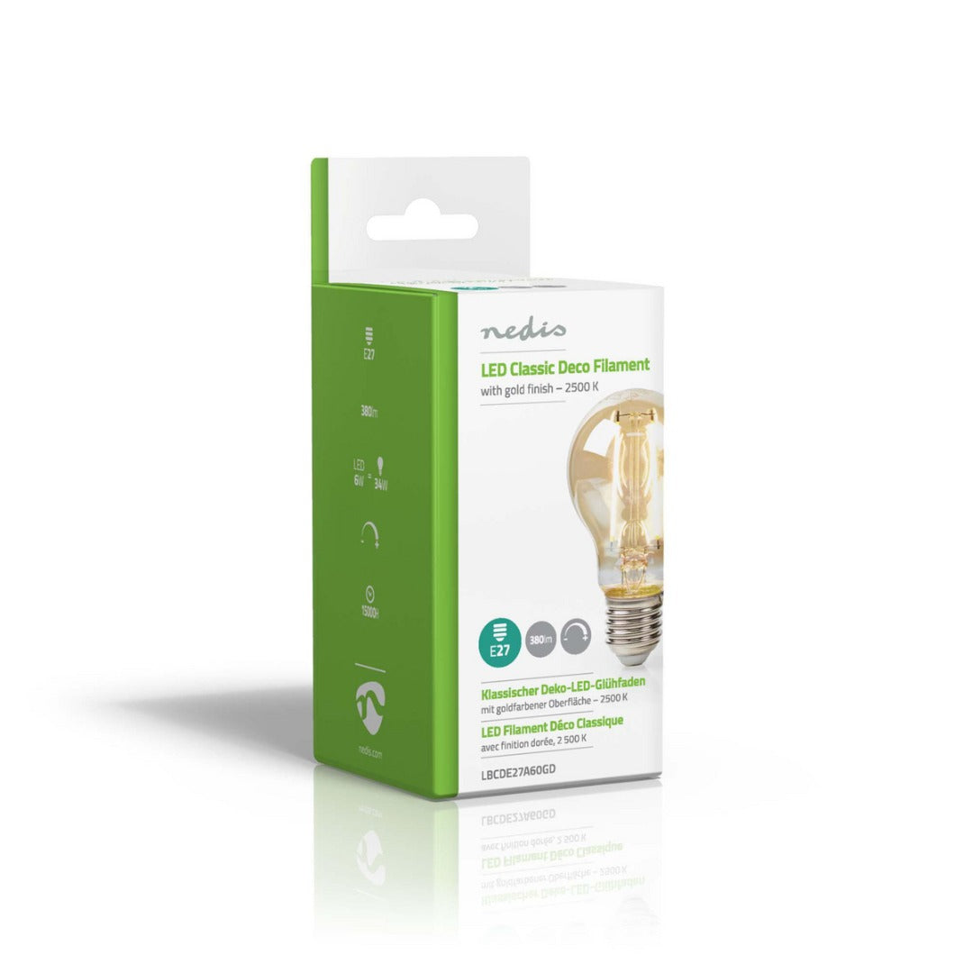 LED Retro Filament Lamp - E27 - 5.4 Watt - Dimbaar - Warm Wit - 400 Lumen