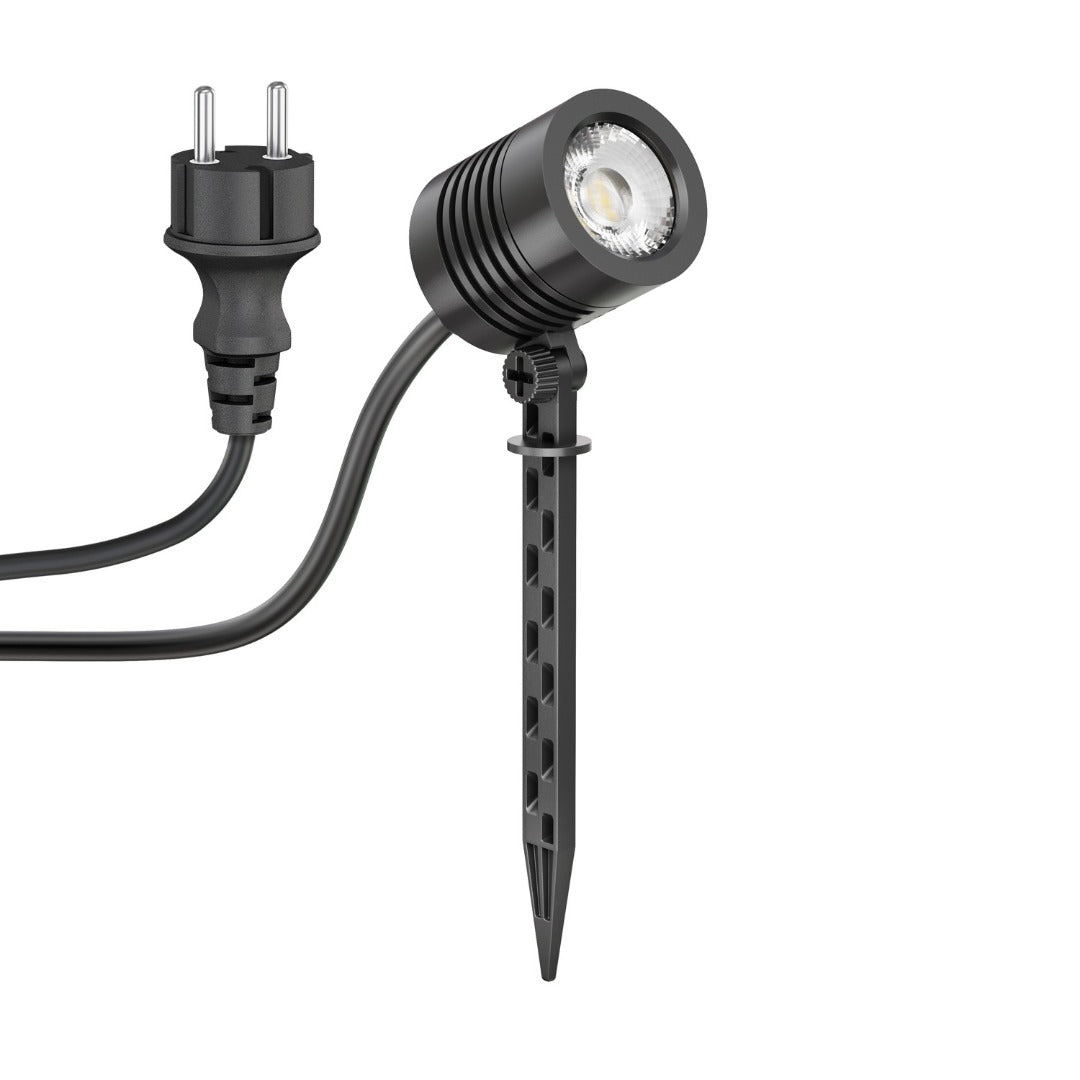 230V grondspot - Met stekker - Warm wit - 4W - 188mm