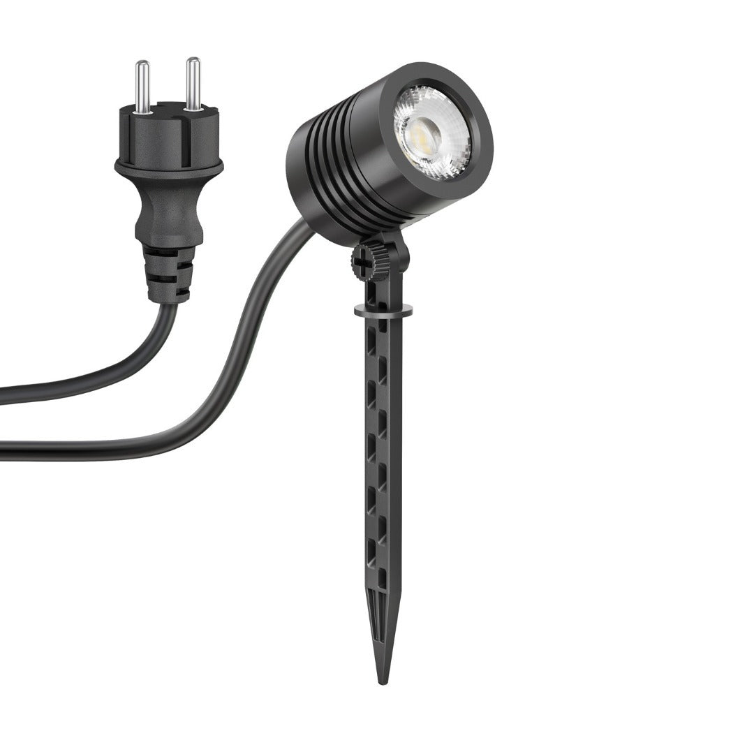 230V grondspot - Met stekker - Koud wit - 4W - 188mm
