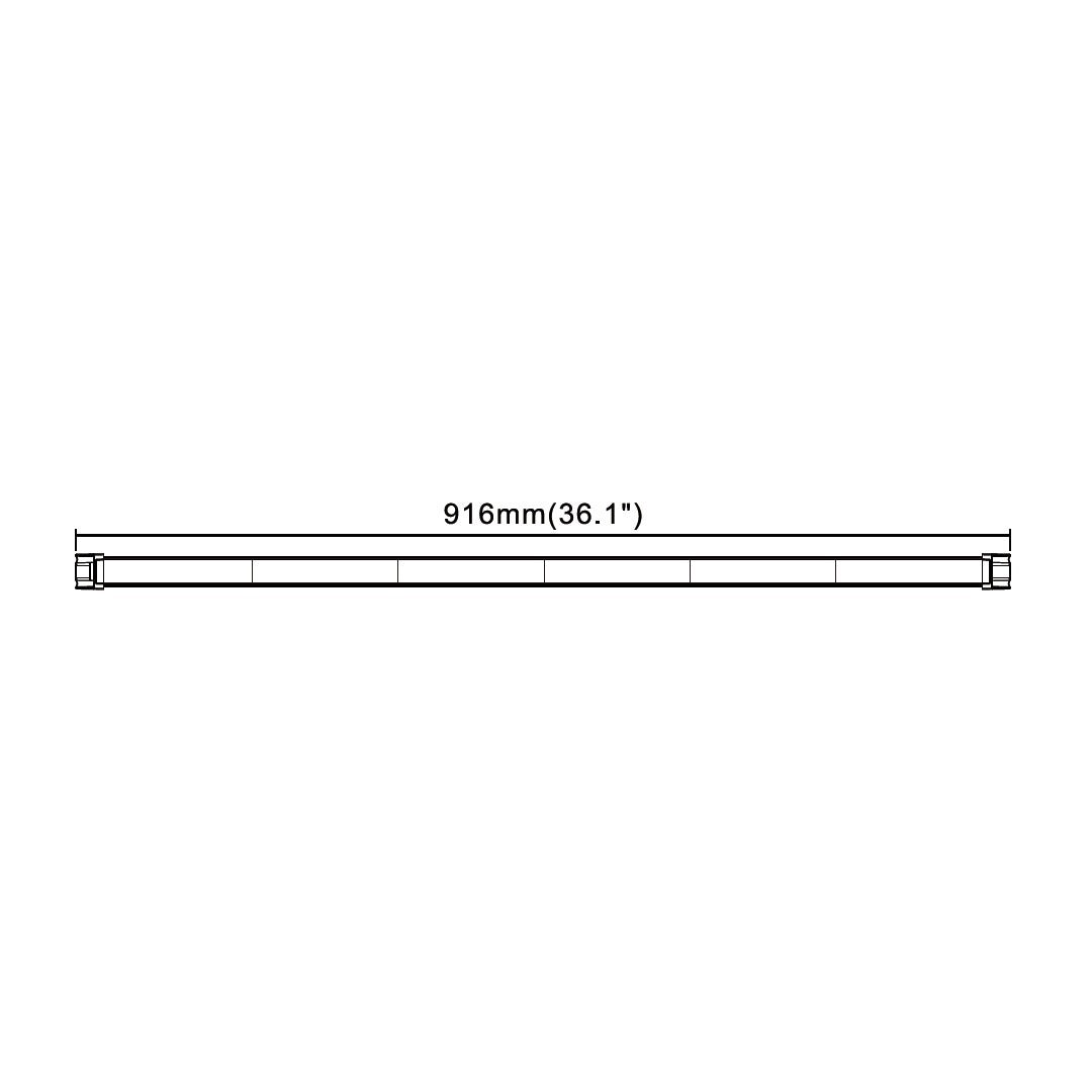 120cm LED bar flitser - ORANJE - R65 R10 - zwaailicht met schakelaar