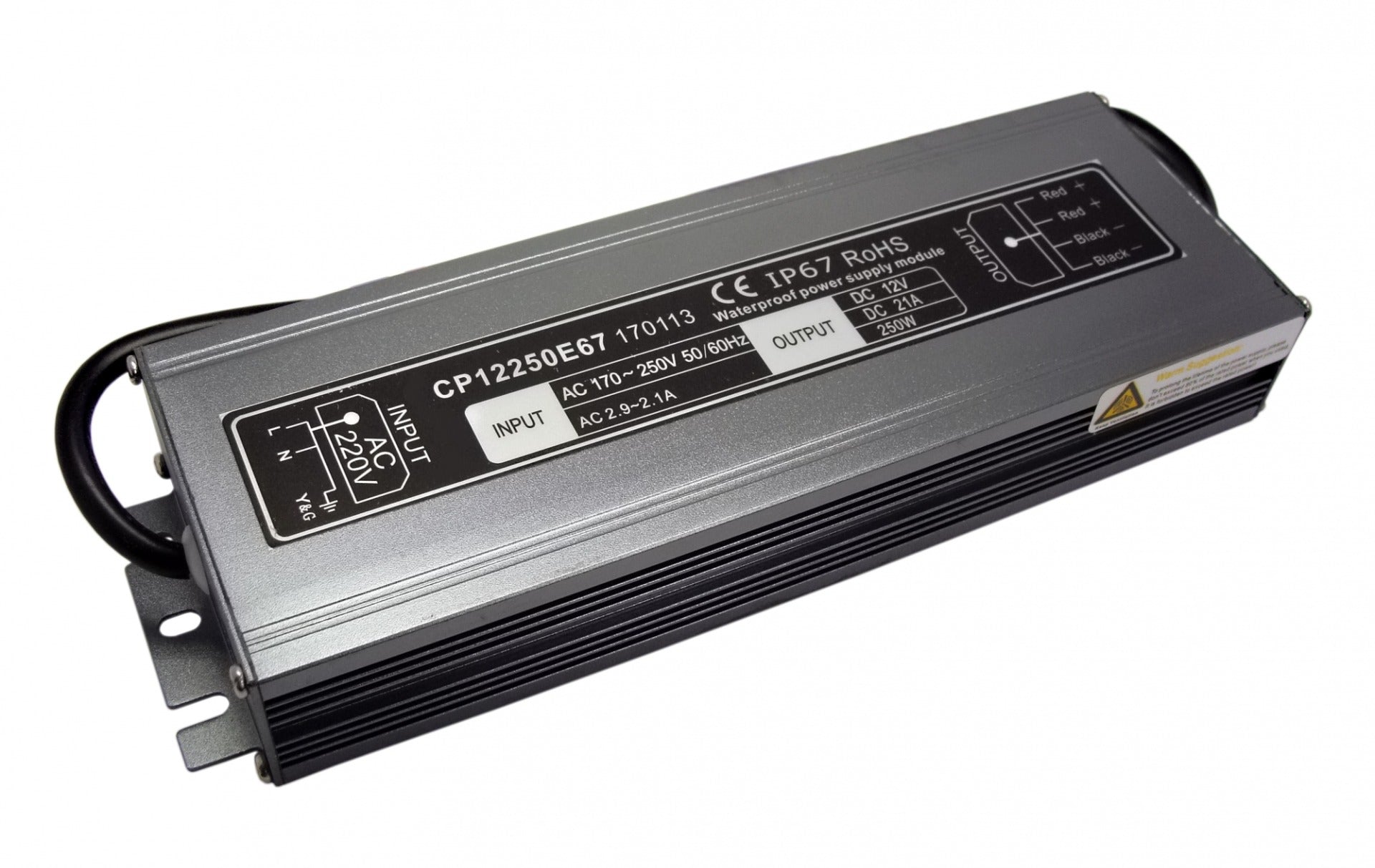 LED driver 12volt 21A 250W - WATERPROOF IP67