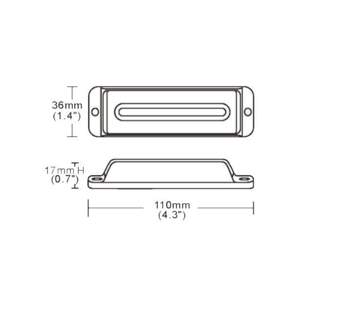 LED flitser - Oranje - 4 LED - R10/R65 - 11cm