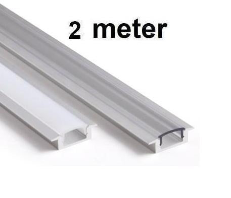 LED Profiel 2 meter - inbouw 7mm - plat model