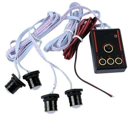 WIT strobe 4-LED light flitser -zwaailicht