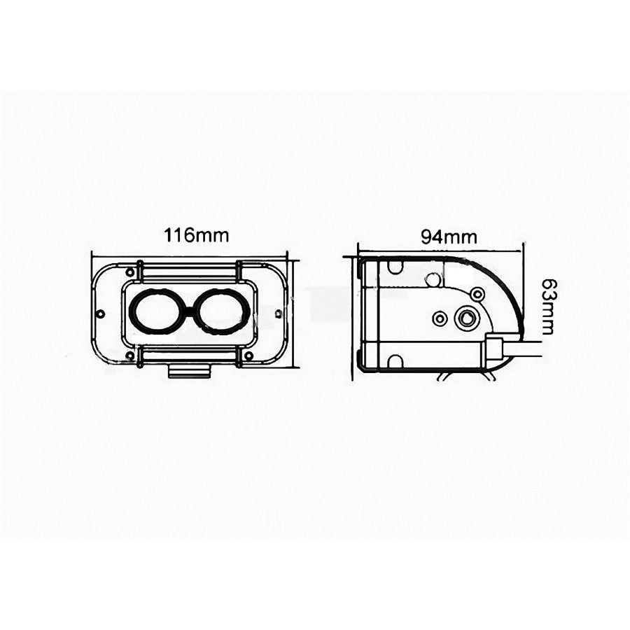 LED werklamp - 12W - 2 LED - 620 lumen