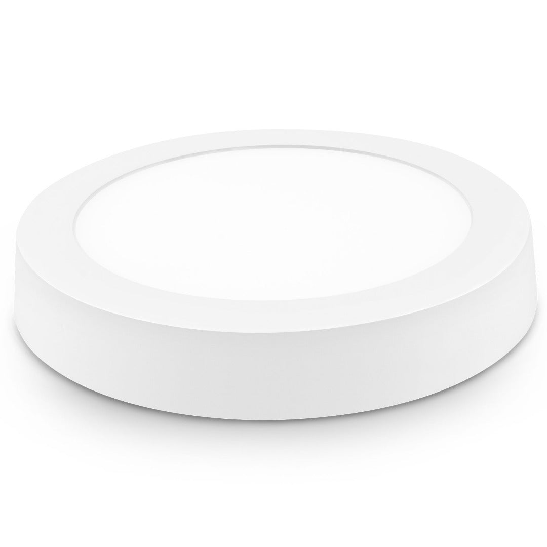 LED plafondlamp - opbouw rond - Neutraal wit - wit - 18W