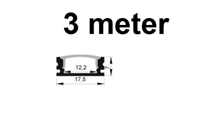 LED Profiel 3 meter - 7mm slim - plat model
