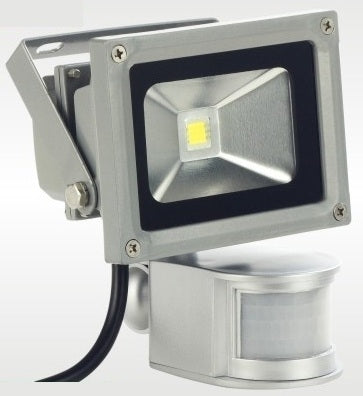 10W LED / PIR schijnwerper koud wit