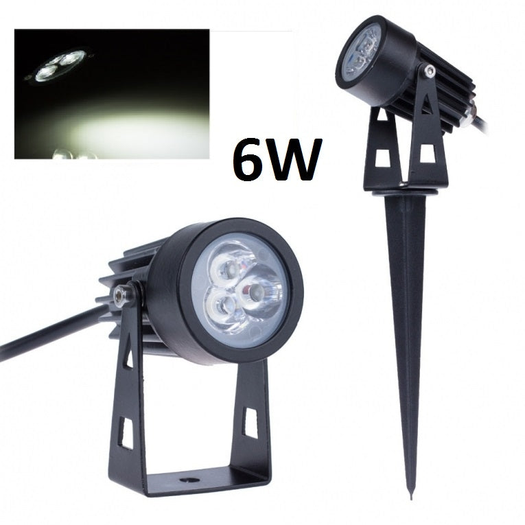 LED tuinverlichting - 6W - grond spot 12V - Koud Wit - dimbaar