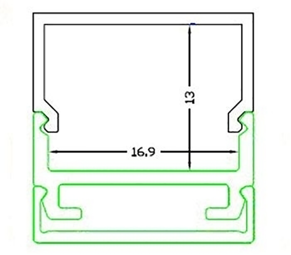 LED Profiel 1 meter - square 7mm
