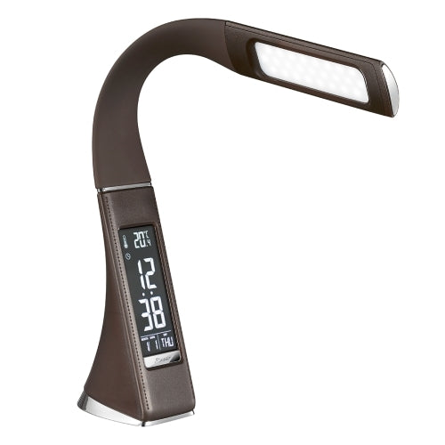 LED Bureaulamp Design EcoLeather Kaffee - Display Touch