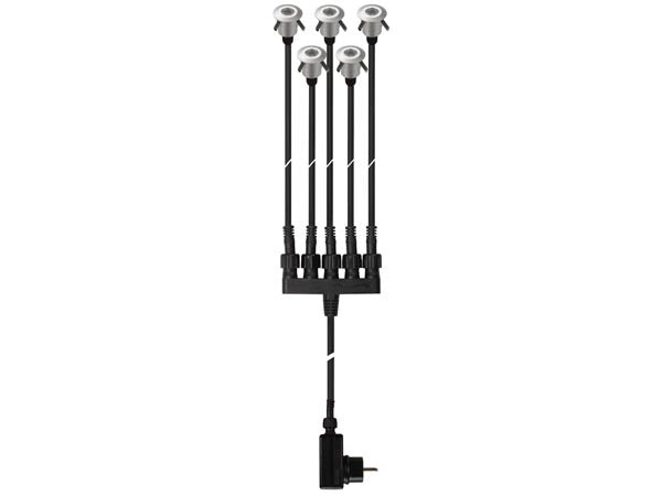 LED terrasverlichting - Ronde modules - 3200K warm wit  - IP67 - 5 stuks