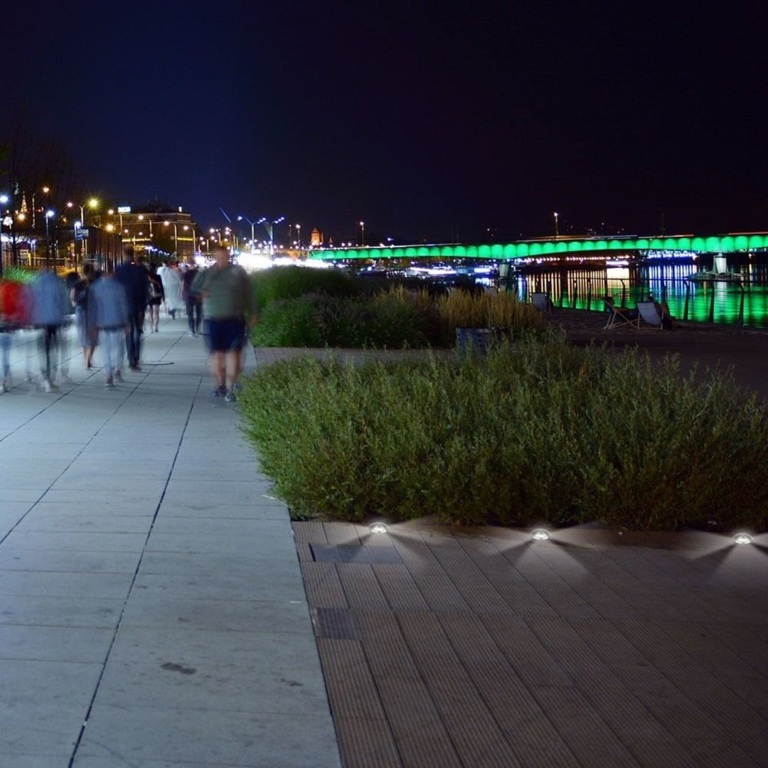 LED grondspot - tuinpad 4 kanten - 41mm - warm wit - 3W