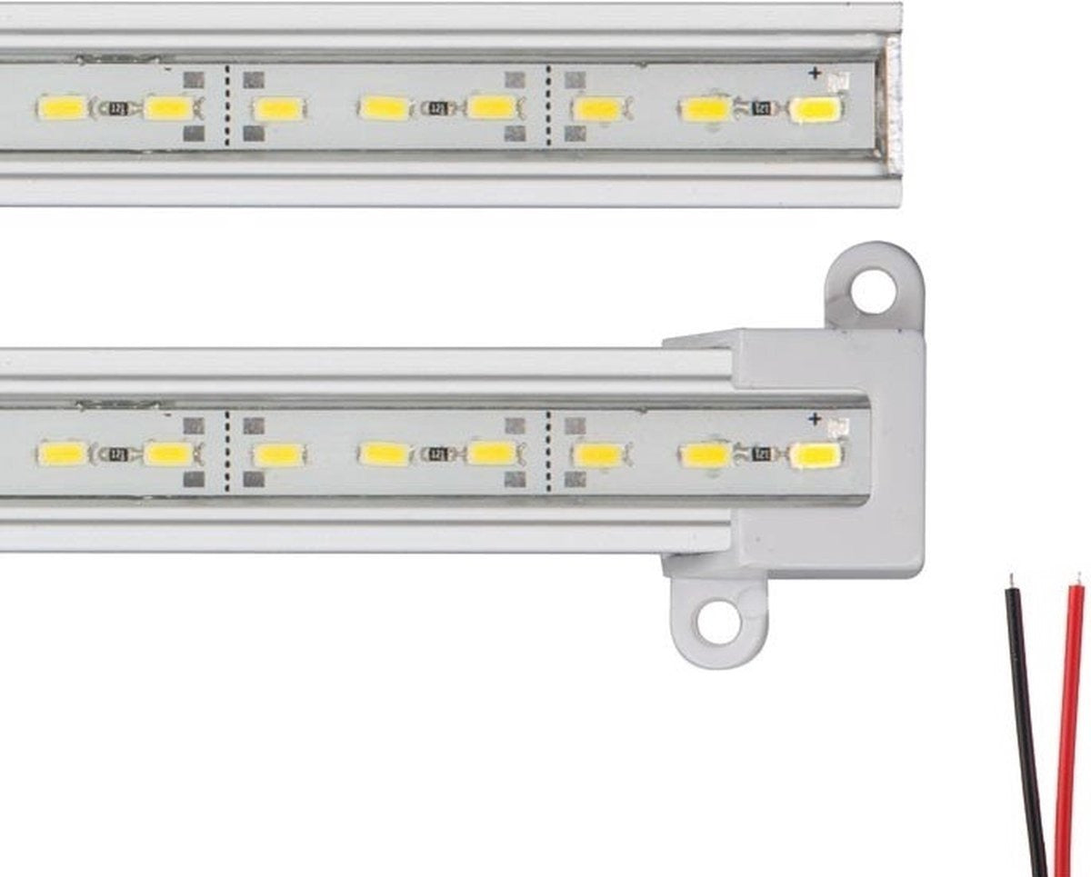 LED strip 100cm - Aluminium profiel - 12V - IP65 - Extra warm wit