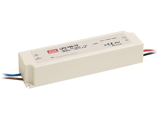 LED driver IP67 transformator 12v 8,5A VDC 100W - 1 Uitgang - Meanwell LPV-100-12