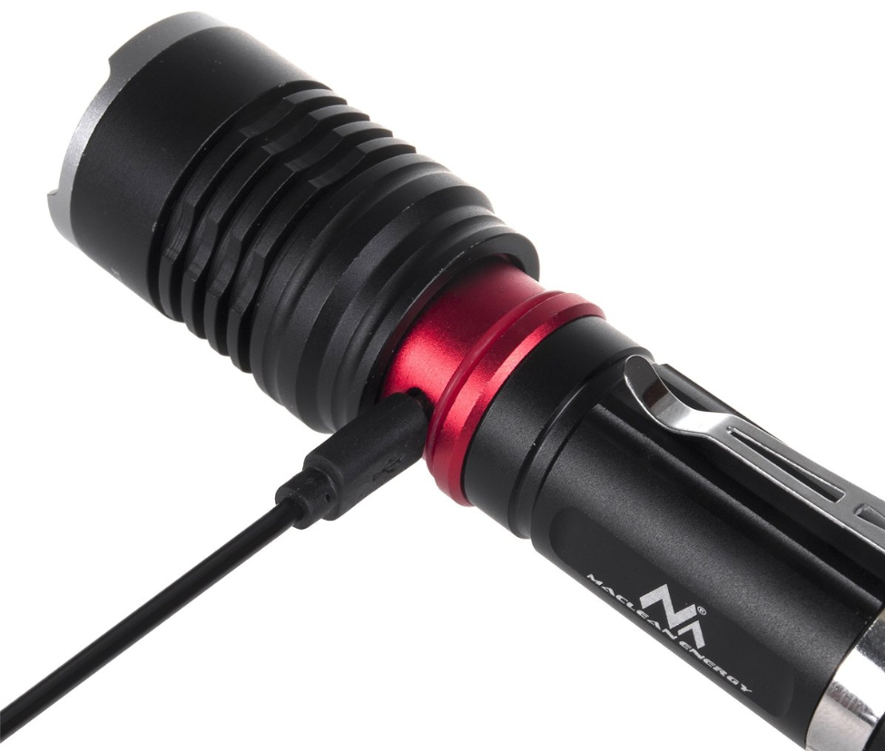 LED zaklamp - 900 lumen - USB oplaadbaar met fietshouder - MCE220
