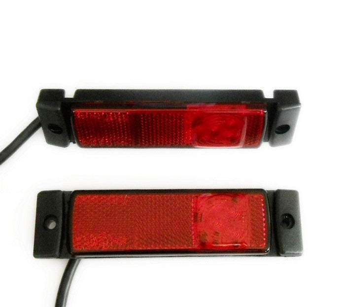Markeringslamp - ROOD - 12 / 24 Volt - LED - met reflector