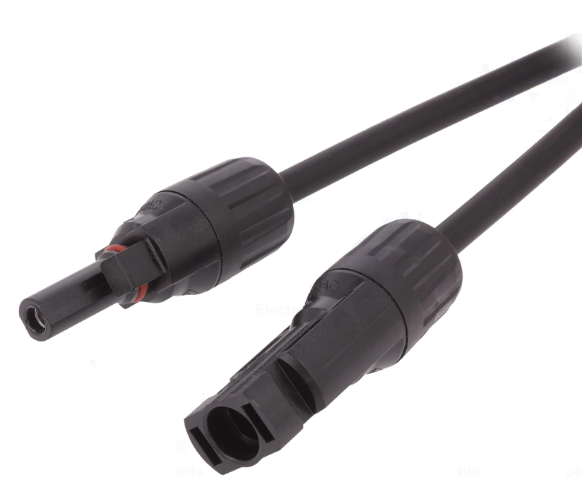 MC4 verlengkabel - Male + Female connector - 1 meter - 4mm