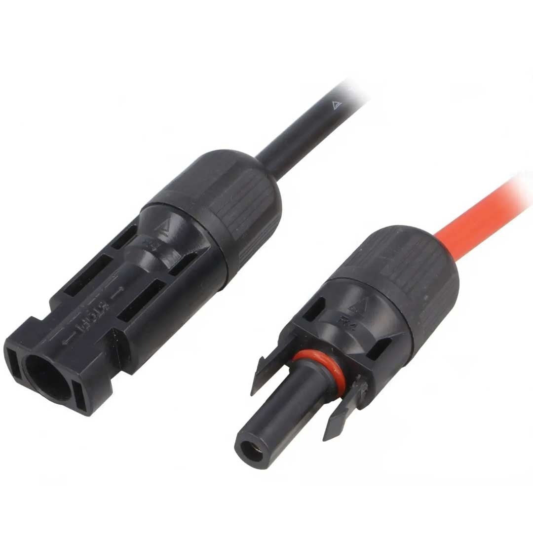 MC4 verlengkabel - Male + Female connector - 10 meter - 4mm