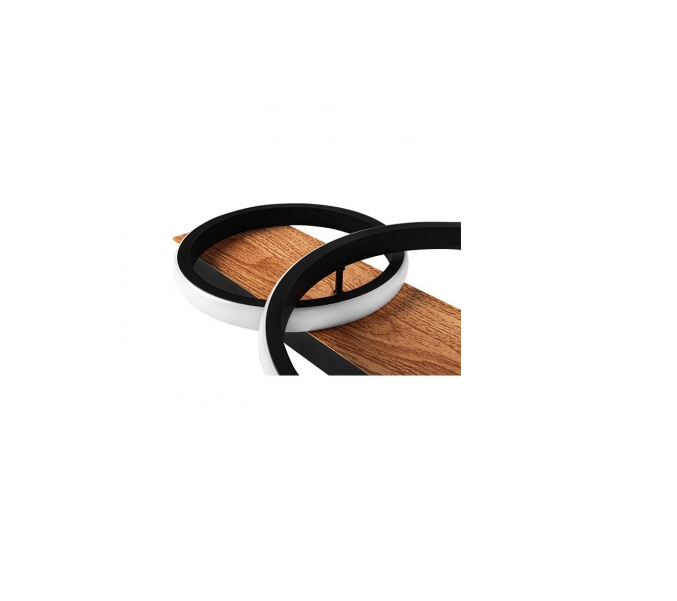 Design LED plafondlamp - 25W - zwart - ringen