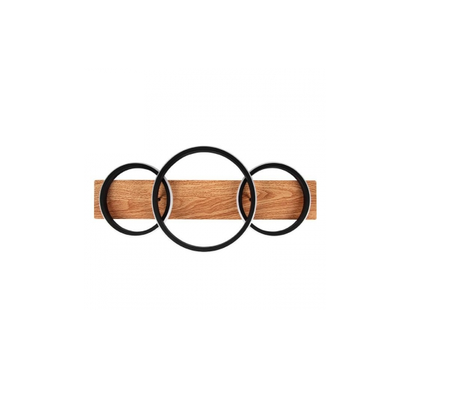Design LED plafondlamp - 25W - zwart - ringen