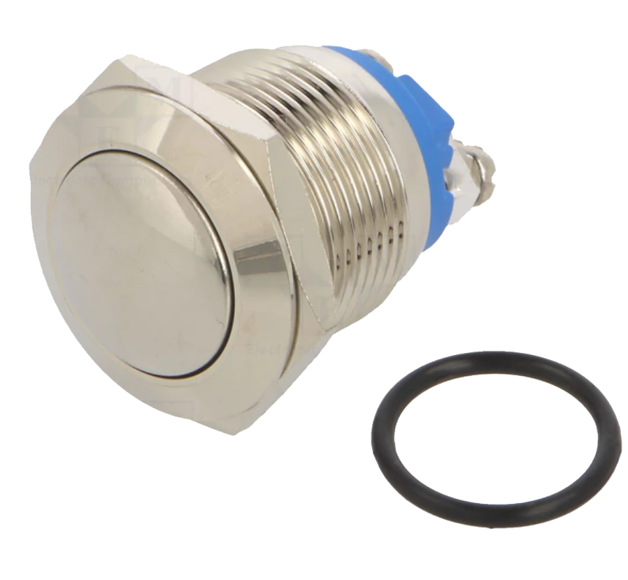 Drukschakelaar waterproof - 19mm - 1NO1NC