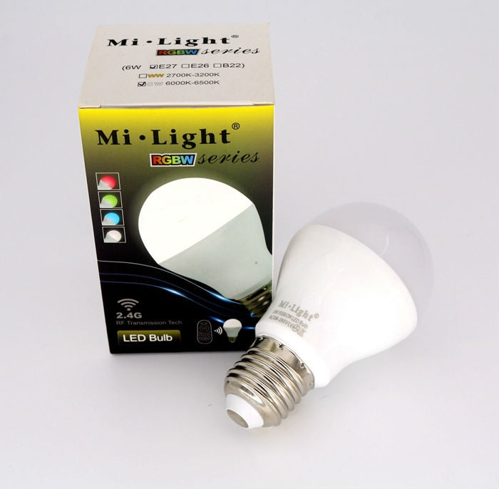 LED lamp RGBW Koud Wit - 6W E27 Mi-Light